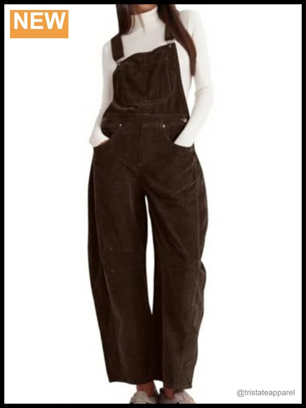 Womens Corduroy Overalls Barrel Leg Boyfriend Bib Jumpsuit Harem Pants